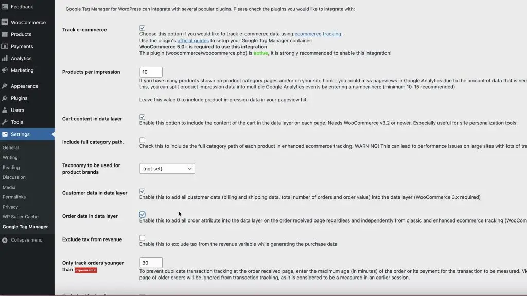 gtm4wp plugin
