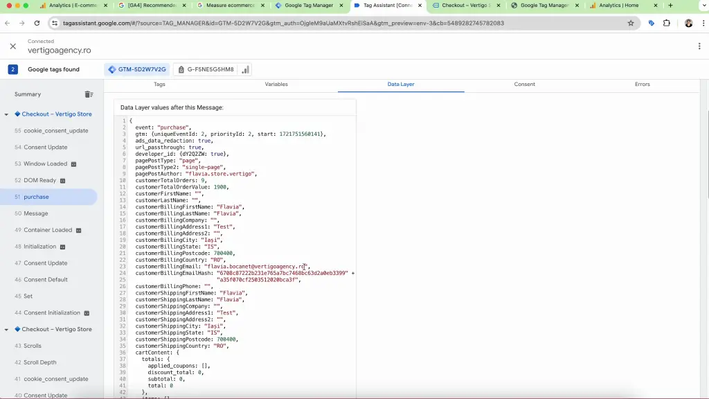 ecommerce tracking Google Tag Manager data layer setup